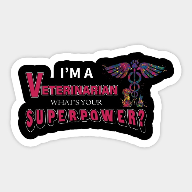 I'm a Veterinarian Sticker by JiiKo